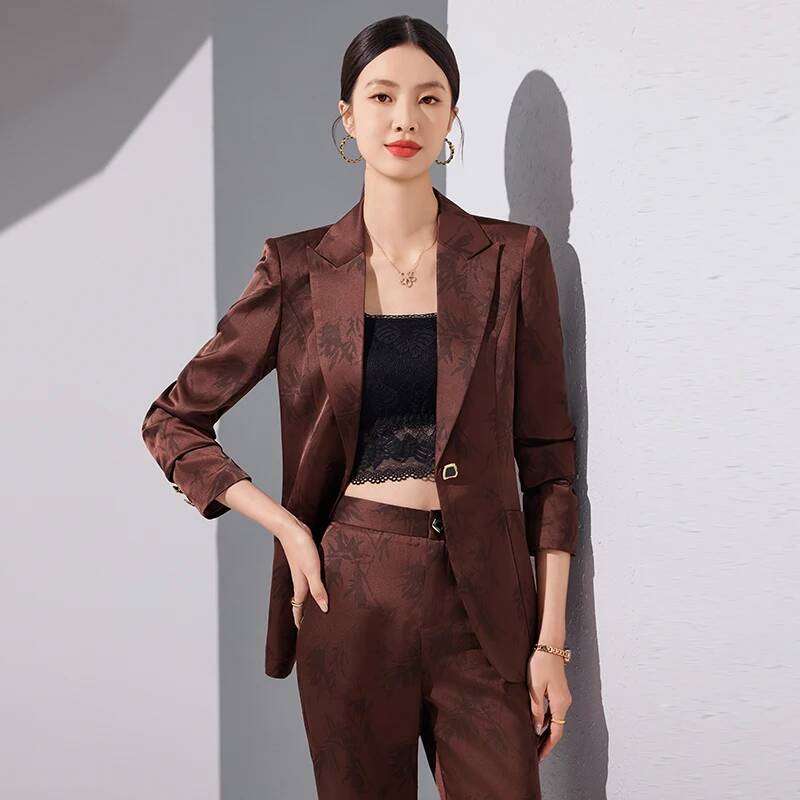 Women Formal Wear Interview - Combinaisons de pantalons formelles en tissu