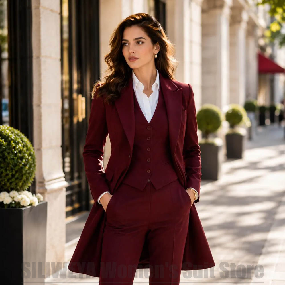 Women Formal Wear Vest - Ensemble 3 Pièces Élégant pour Femme