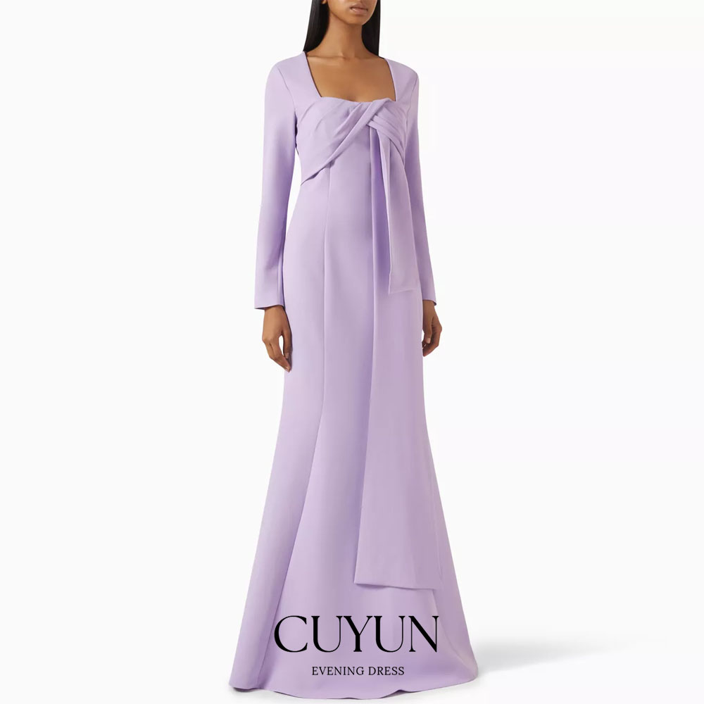 Women'S Formal Dinner Wear - CUYUN personnalisé lavande femmes robes de