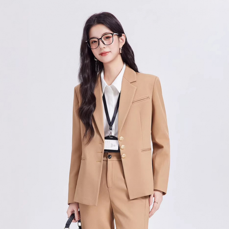 Women Formal Wear Interview - Ensemble de costume kaki pour femme,