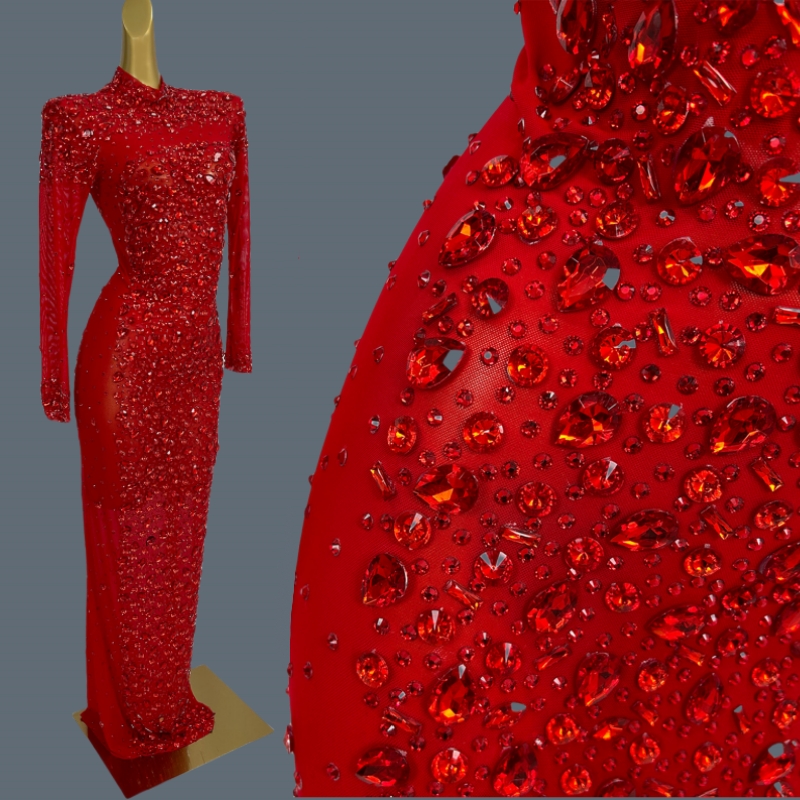 Women'S Formal Dinner Wear - Sexy pure maille formelle bal longue