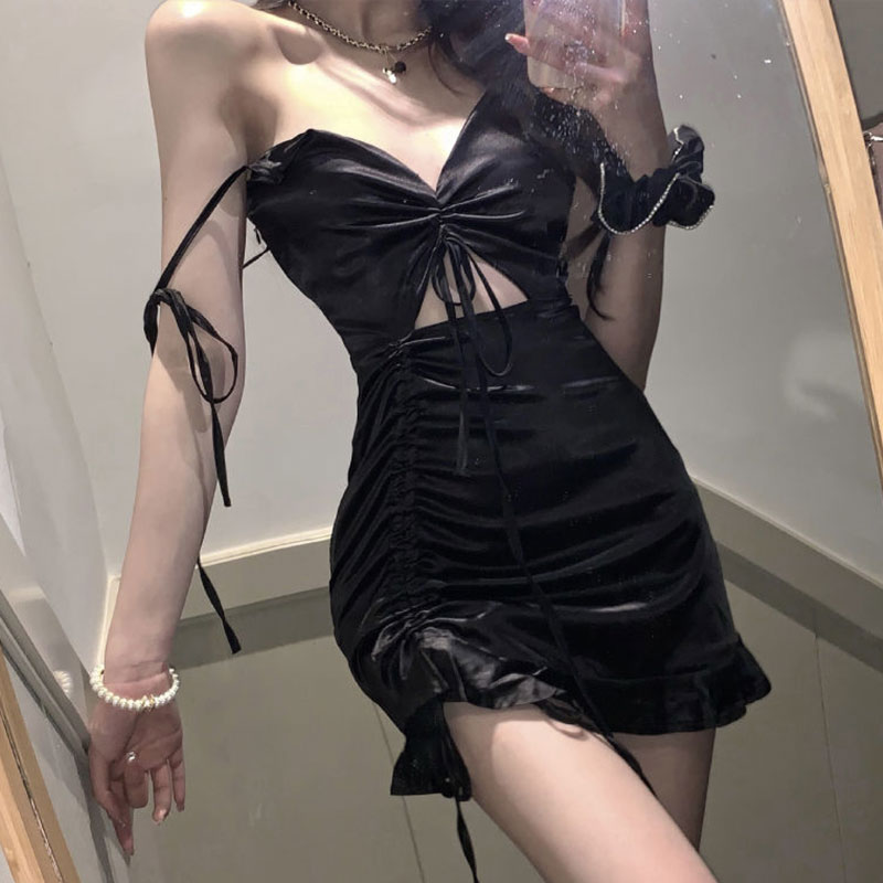 Robe de Soirée en Satin Noir S - Formal Wear For Women Xl avis et prix
