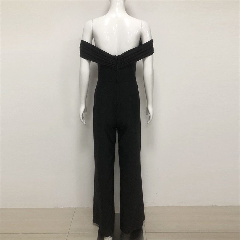 Cristaux noirs femmes combinai - Women'S Formal Jumpsuit Evening Wear avis et prix