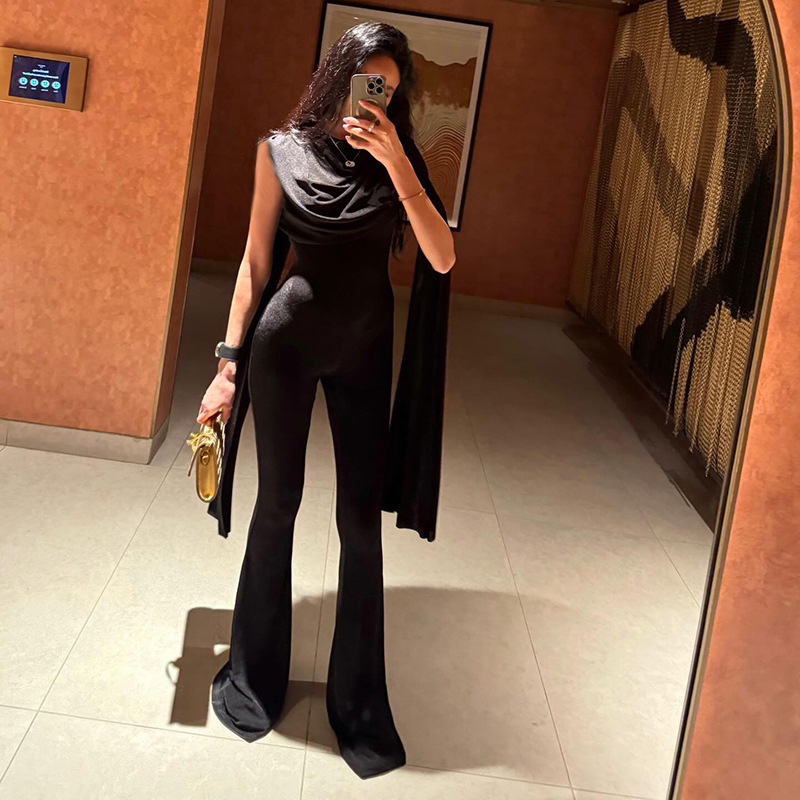 Combinaison noire sexy sans ma - Women'S Formal Jumpsuit Evening Wear avis et prix