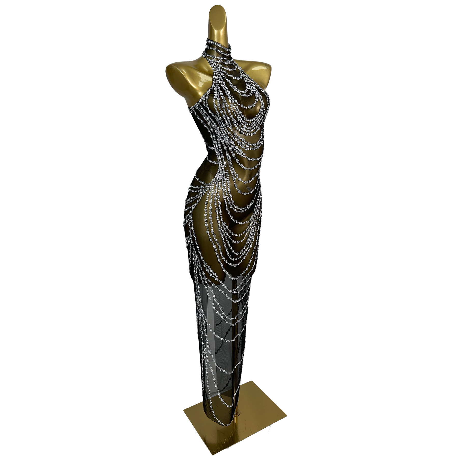 Robe longue transparente à str - Women'S Formal Dinner Wear avis et prix