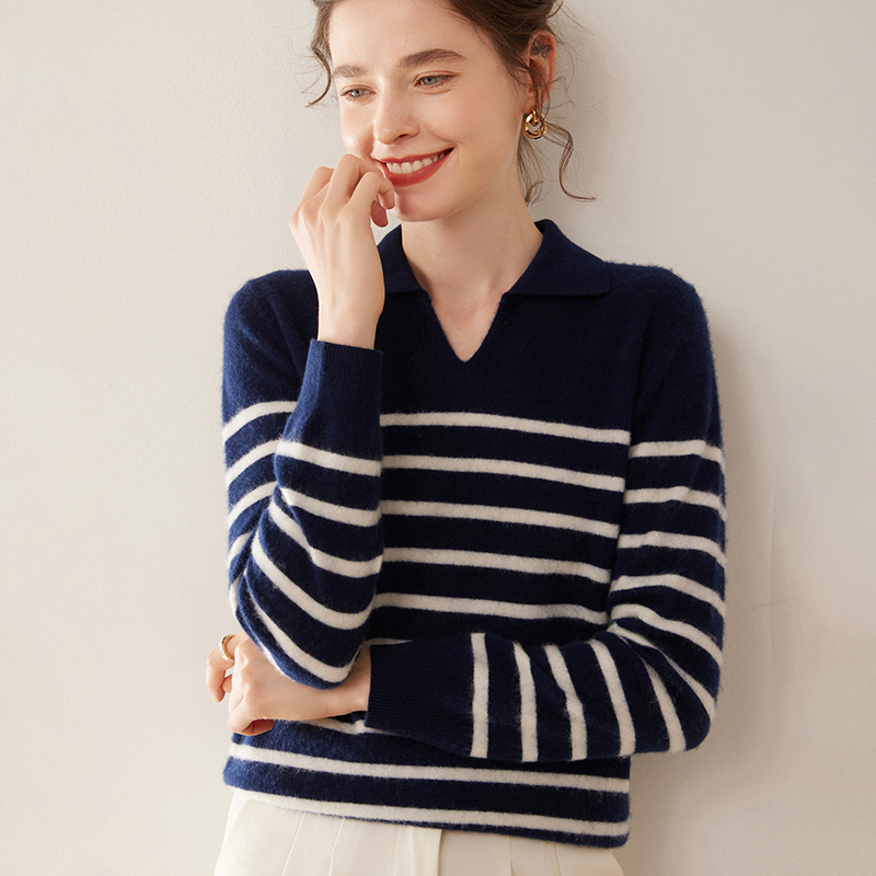 WinvyNee – pull rayé en laine  - Cashmere Sweater Formal avis et prix