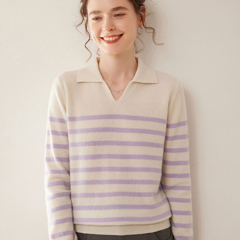 WinvyNee – pull rayé en laine  - Cashmere Sweater Formal avis et prix