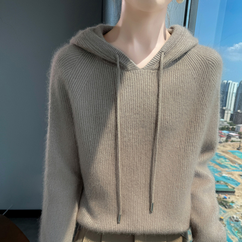 Pull à capuche épais en cachem - Cashmere Sweater Formal avis et prix