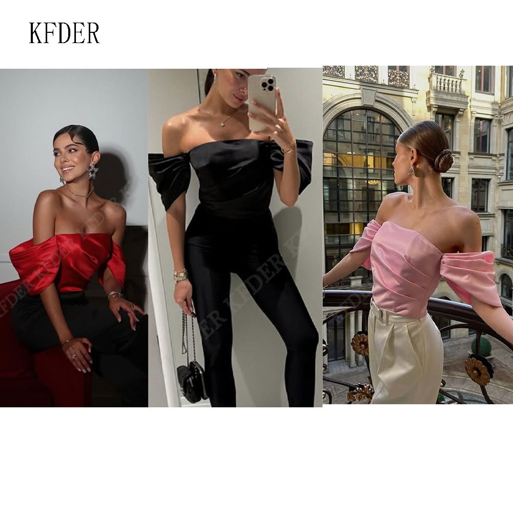 Chemisier en satin à épaules d - Women Formal Blouses For Evening Wear avis et prix