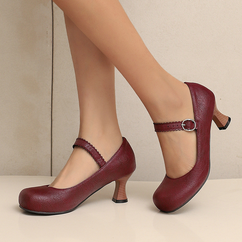 Chaussures Mary Jane rétro pou - Women Formal Wear Heels avis et prix