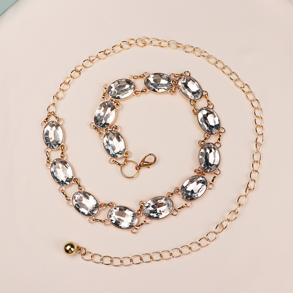 Chaîne de taille chic en stras - Formal Wear Jewelry For Women avis et prix