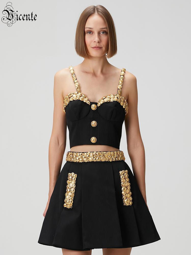 VC – ensemble deux pièces noir - Women'S Formal Evening Wear Tops avis et prix