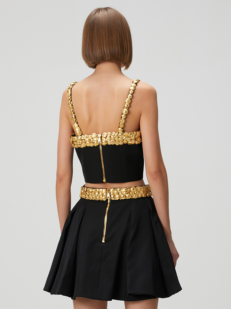 VC – ensemble deux pièces noir - Women'S Formal Evening Wear Tops avis et prix