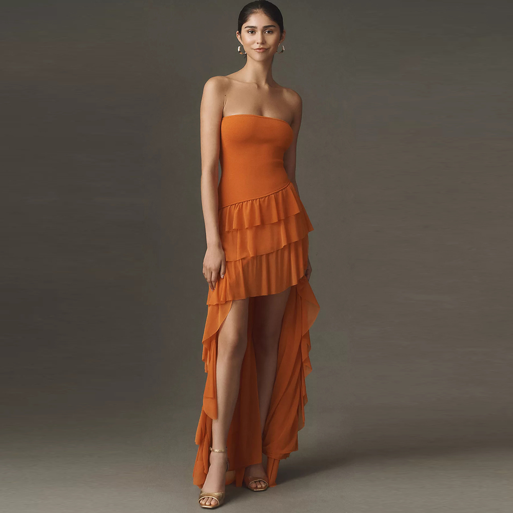 Robes de soirée à volants supe - Women'S Formal Evening Wear Tops avis et prix