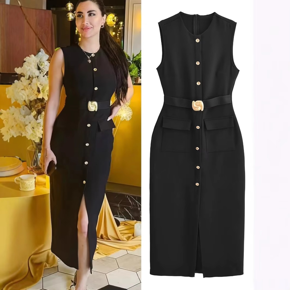 Robe sans manches à col rond p - Women'S Formal Dinner Wear avis et prix