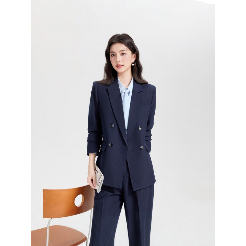Costume d'affaires croisé bleu - Women Formal Wear Interview avis et prix