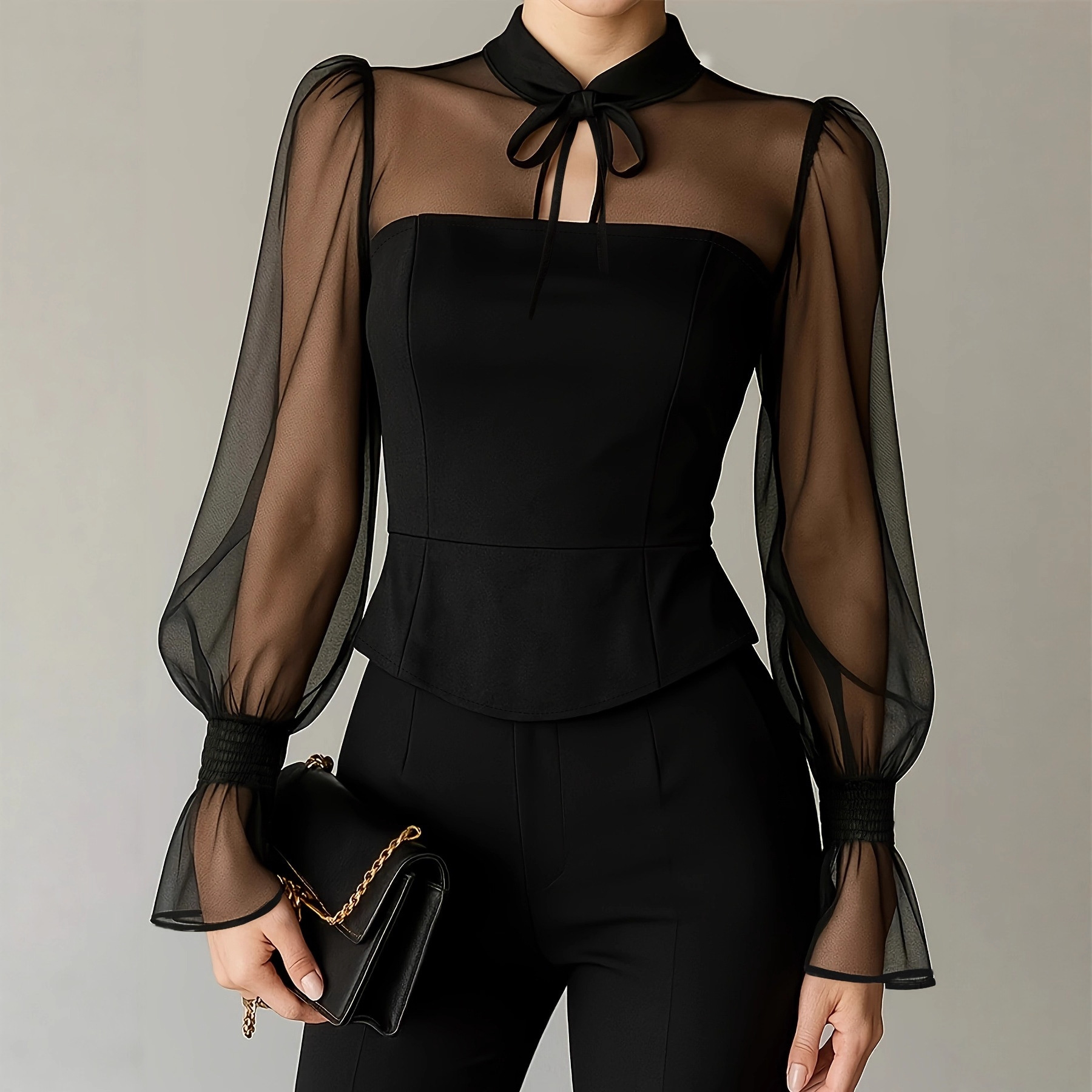 Chemisier Élégant à Manches Bo - Women Formal Blouses For Evening Wear avis et prix