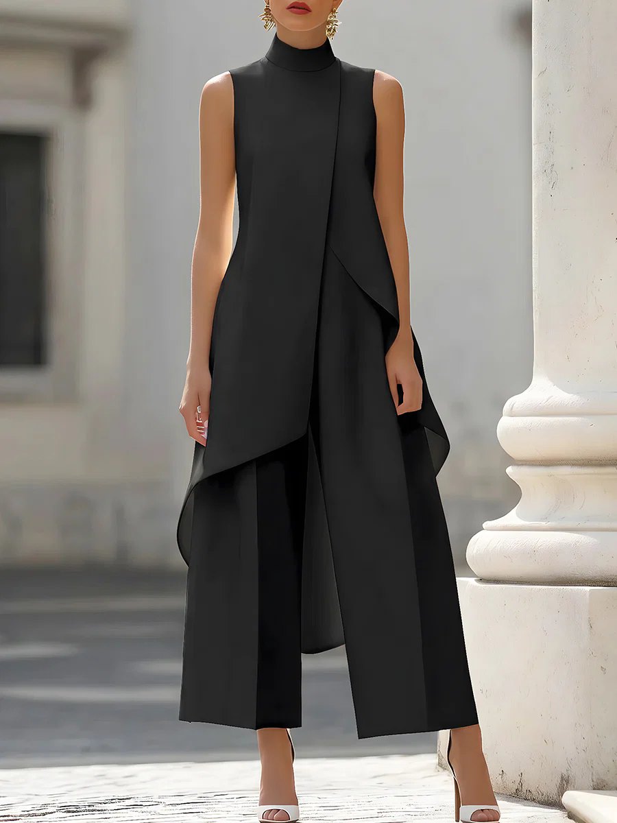Combinaison sans manches à col - Women'S Formal Jumpsuit Evening Wear avis et prix