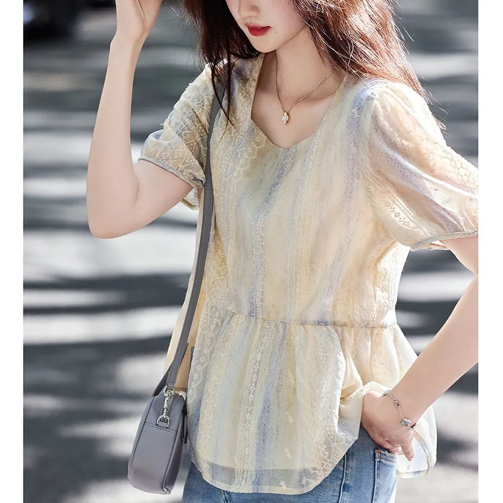 Chemisier ample à manches bouf - Women Formal Blouses For Evening Wear avis et prix
